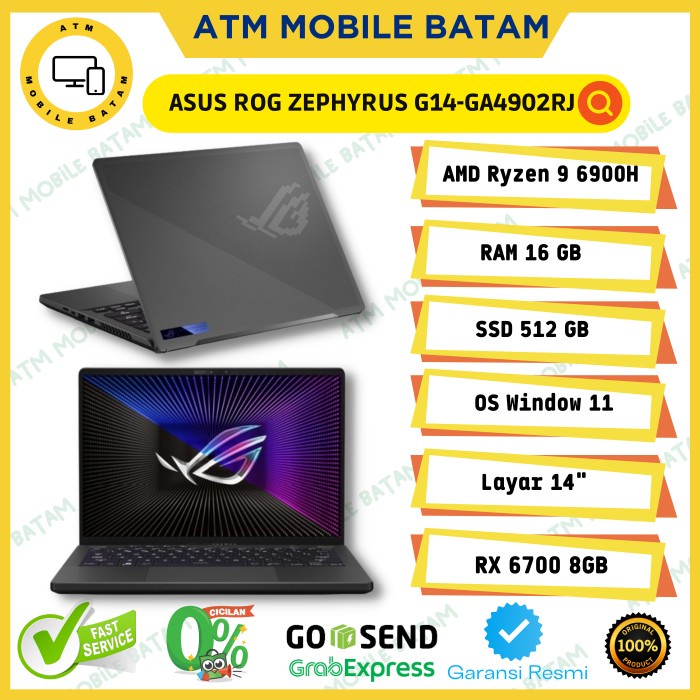 ASUS ROG Zephyrus G14 GA402RJ-R9X6B6G-O -AMD Ryzen™ 9 6900H 16/512GB