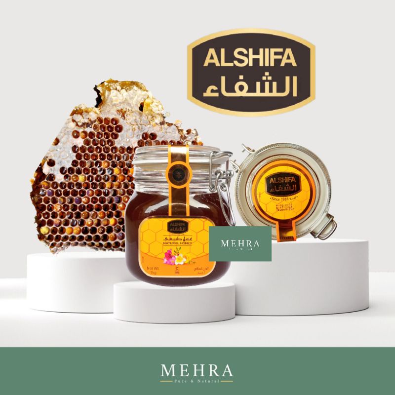 

MADU ARAB ALSHIFA NATURAL HONEY KEMASAN JAR KACA ( AL SHIFA / ASSYIFA / SYIFA ) 1 kg 1000 gram