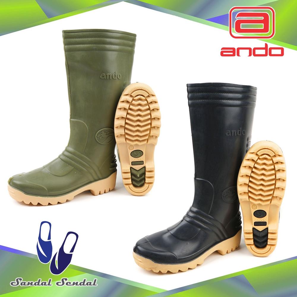 [ART. 482046] Sepatu Boots Tinggi ANDO DRAGON HIJAU & HITAM