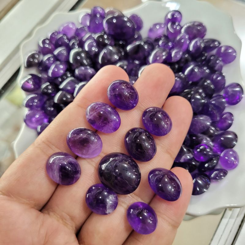 NATURAL AMETHYST KECUBUNG UNGU WARNA TUA