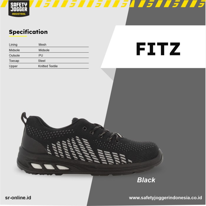 Safety Sepatu Safety Jogger Fitz S1P Black