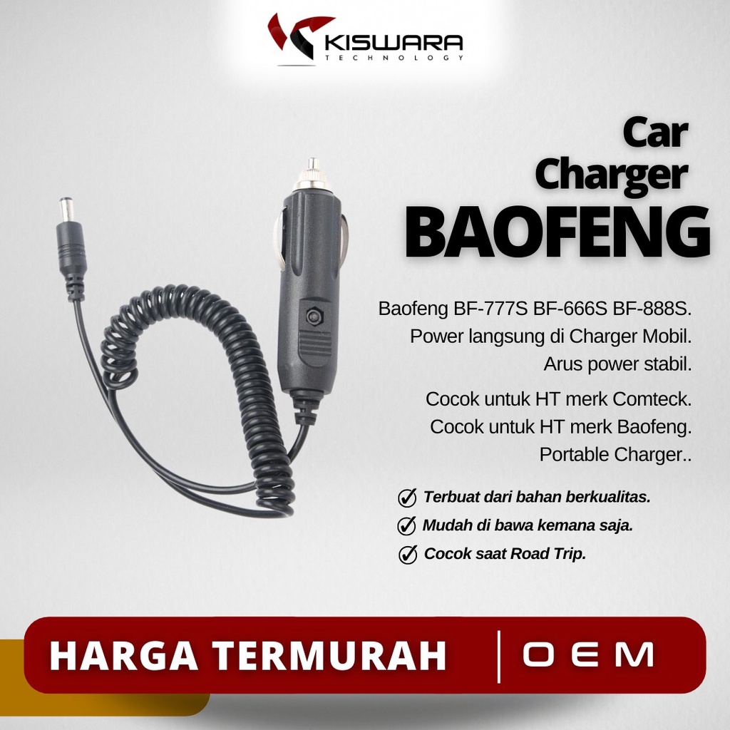 Car Charger HT Baofeng BF-777S BF-666S BF-888S