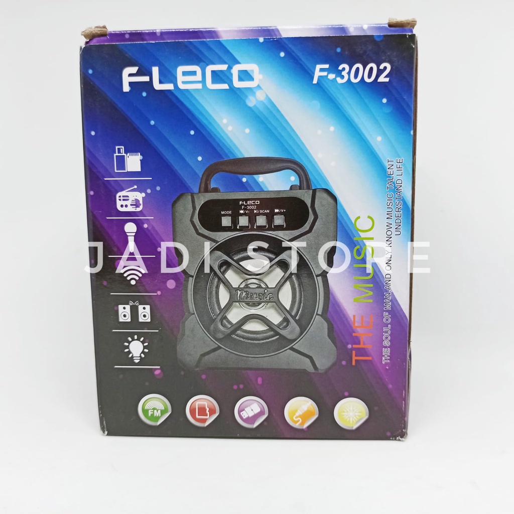Speaker Bluetooth Fleco F-3002 F3002 F 3002 Speaker Bluetooth Mini Speaker Bluetooth Super Bass Soun