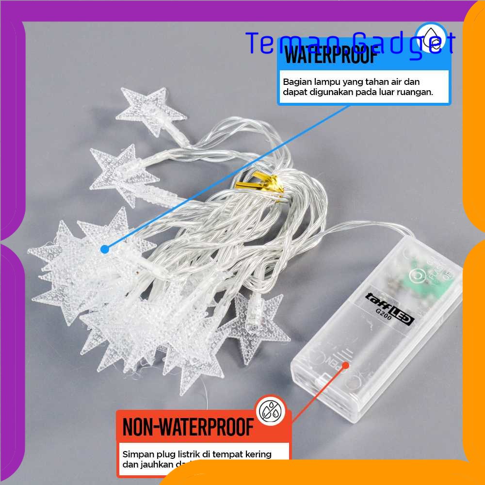 TG-LMP TaffLED Lampu Hias String Lights Star Shape Waterproof 20 LED 3 Meter - G23