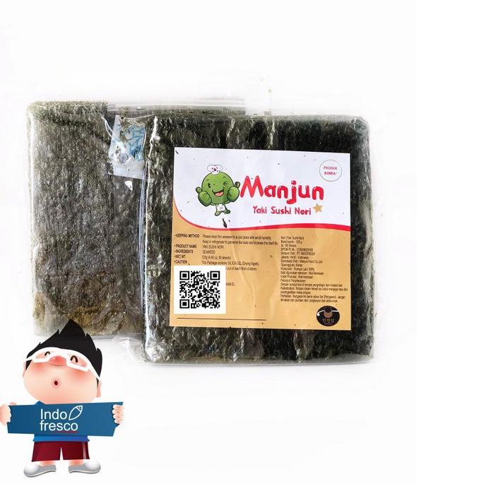 

♟ Manjun Yaki Sushi Nori- Rumput laut Lembaran- Roasted Seaweed 50lembar ➬