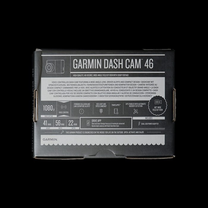 GARMIN DASH CAM 46 1080P DASHCAM WITH 140-DEGREE FIELD OF VIEW #ORIGINAL