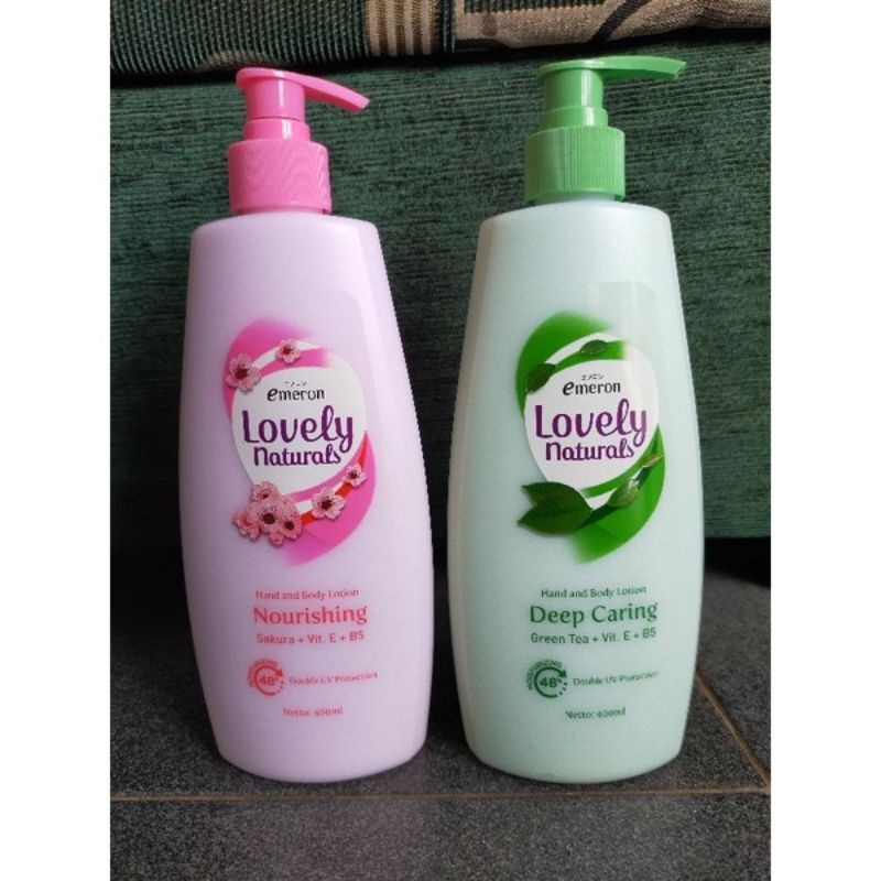 emeron lovely natural hand &amp; body lotion pump 400ml