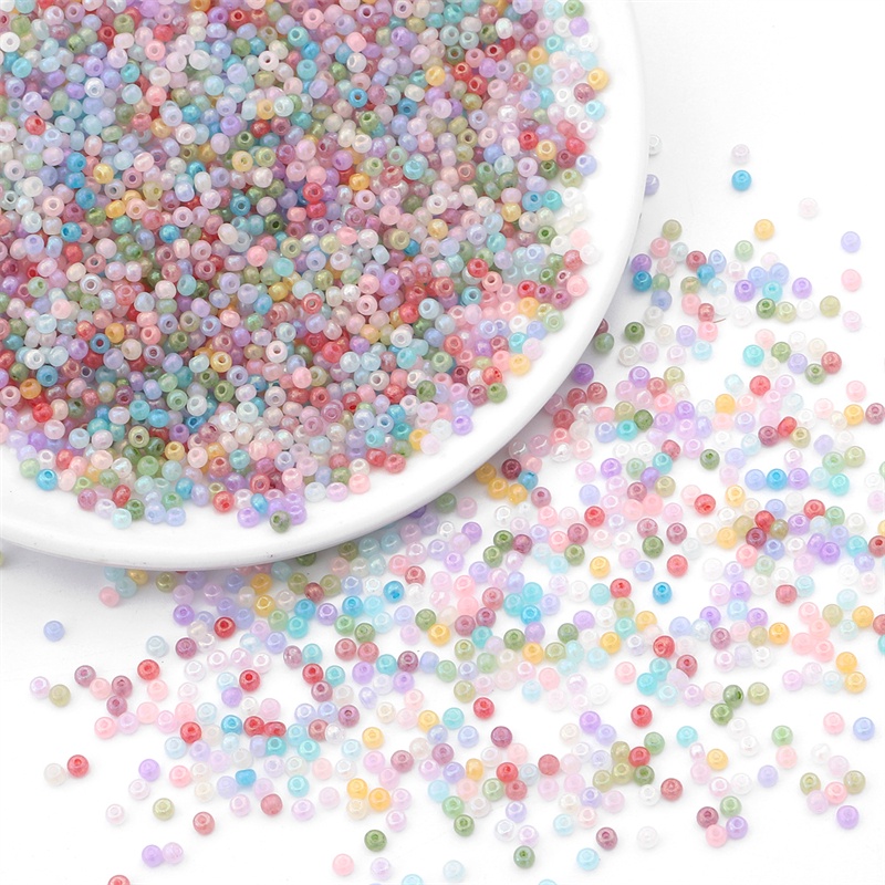 3mm 4mm Becautiful Colors Glass Seed Beads Untuk Jarum Kerja Perhiasan DIY Membuat Aksesoris