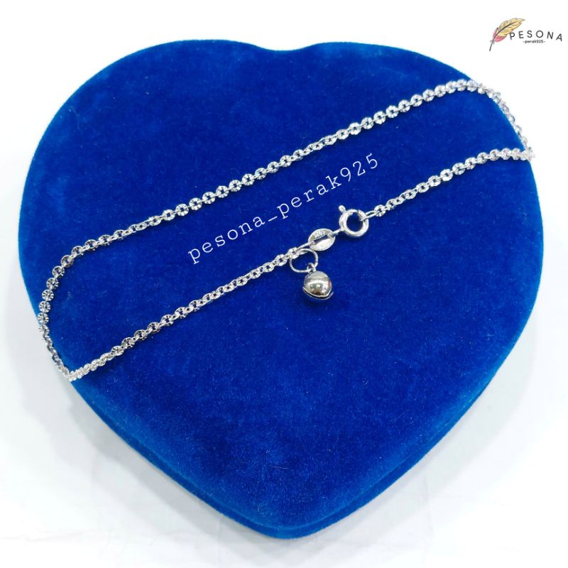 GELANG KAKI PERAK ASLI SILVER 925 LAPIS EMAS - MODEL RANTE NORI UKIR+ KERINCING - PERHIASAN PERAK - 