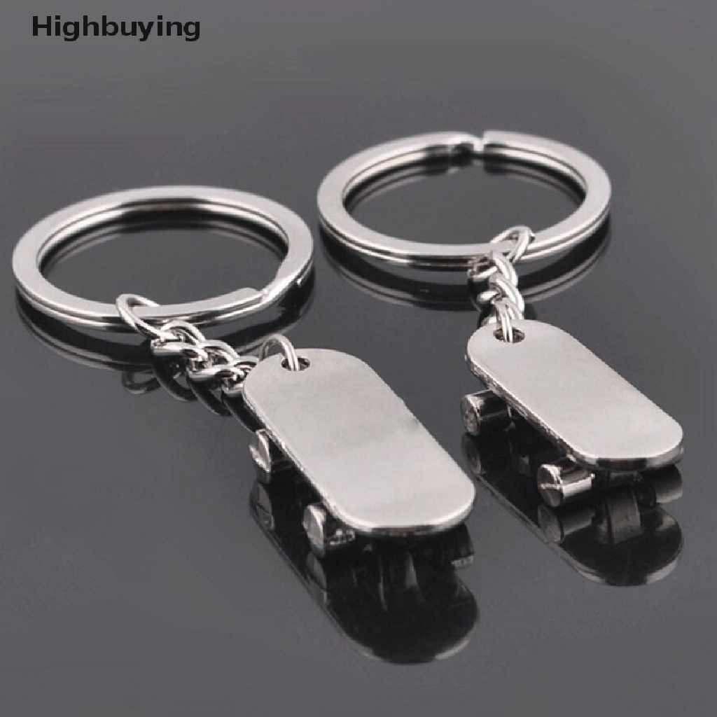 Hbid 1pasang Lovers Scooter Metal Keychain Skate Pria Car Key Ring Link Wanita Tas Liontin Gantungan Kunci Ring Holder Souvenir Perhiasan Glory