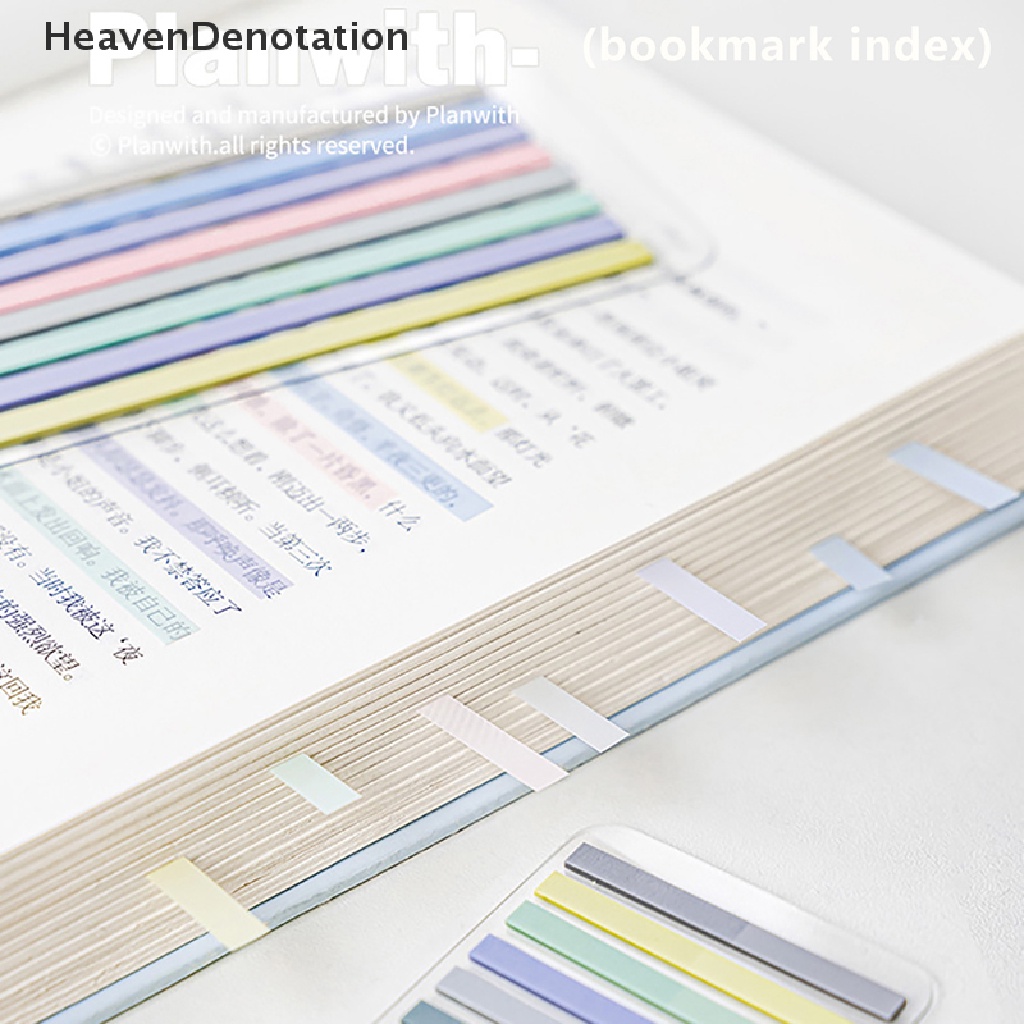 [HeavenDenotation] 300/160lembar Slim Index Stiker Set PET Warna Transparan Sticky Notes Paster Sticker Memo Sticky Notes Tag Buku Penanda Titik Alat Tulis HDV