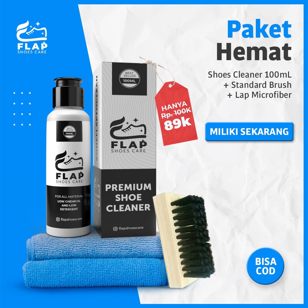 Flap Shoes Care Pembersih Sepatu Putih Tanpa Air dan Sepatu Warna Cleaner Kit SC2