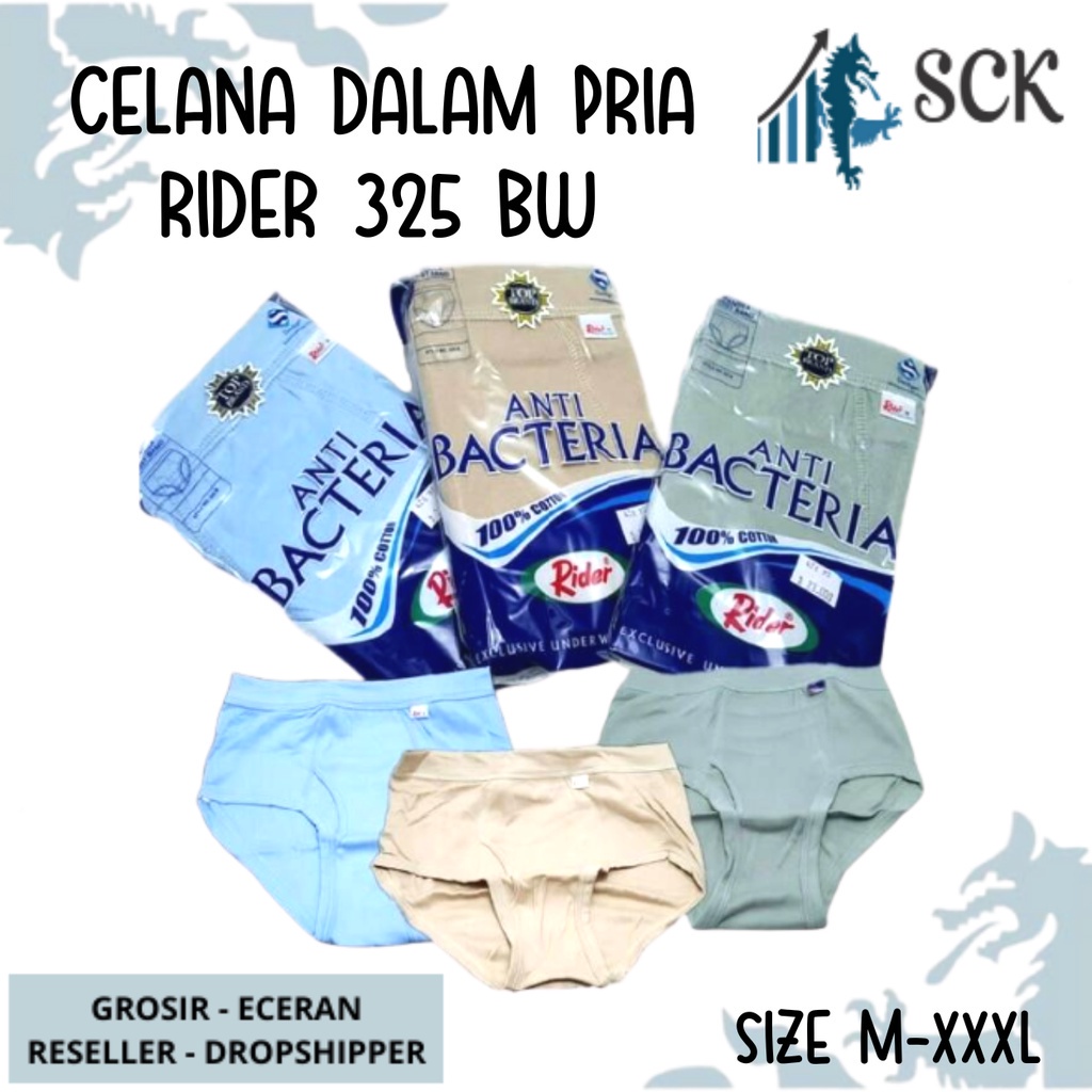 CD Pria RIDER 325 WARNA ANTI SELIP / Celana Dalam Antibacteria  - sckmenwear GROSIR