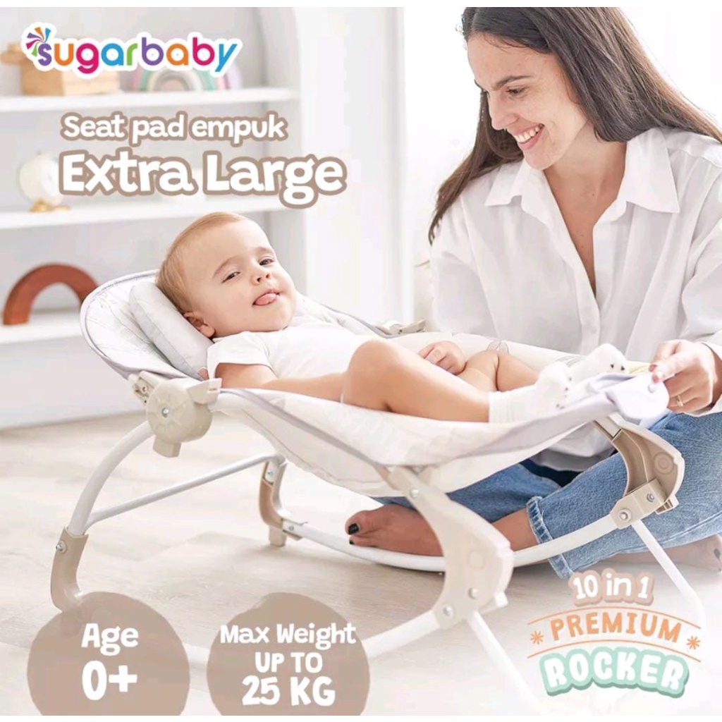 SUGARBABY 10IN1 PREMIUM ROCKER / AYUNAN BAYI / BOUNCER BAYI