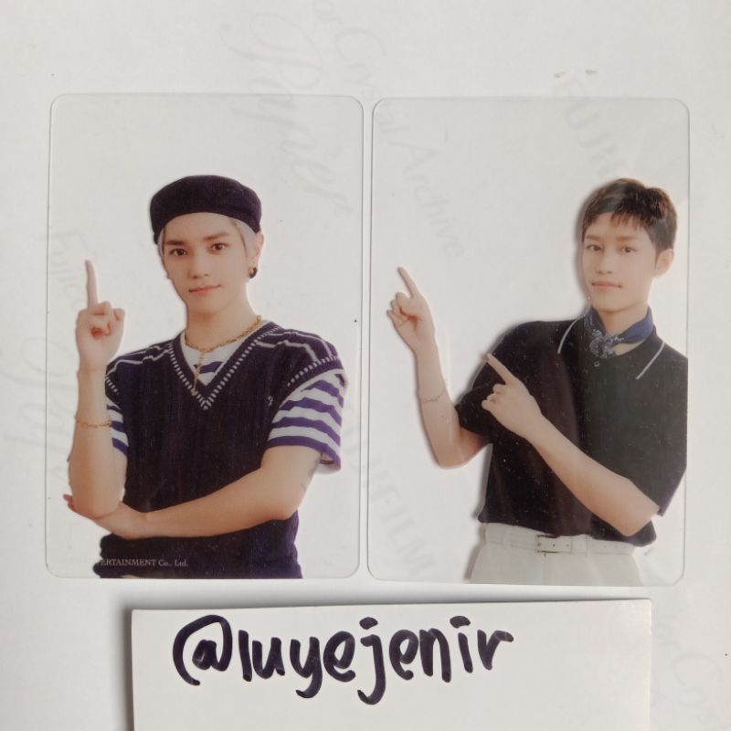 [ Take all ] Clear photocard Taeyong + Taeil NCT 127 sg season greetings 2023 pc set greeting official MD merch merchandise stock restock sg23 23 photo card pack member new year konsep concept satuan only ready poca nunjuk bookmark transparan captain