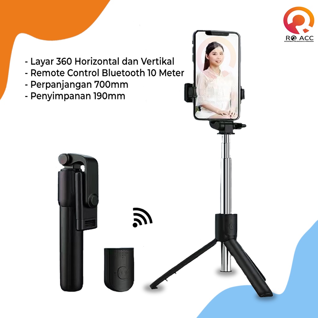 [RO ACC] NVN-R1 TONGSIS SELFIE STICK TRIPOD PHONE STAND BLUETOOTH REMOTE