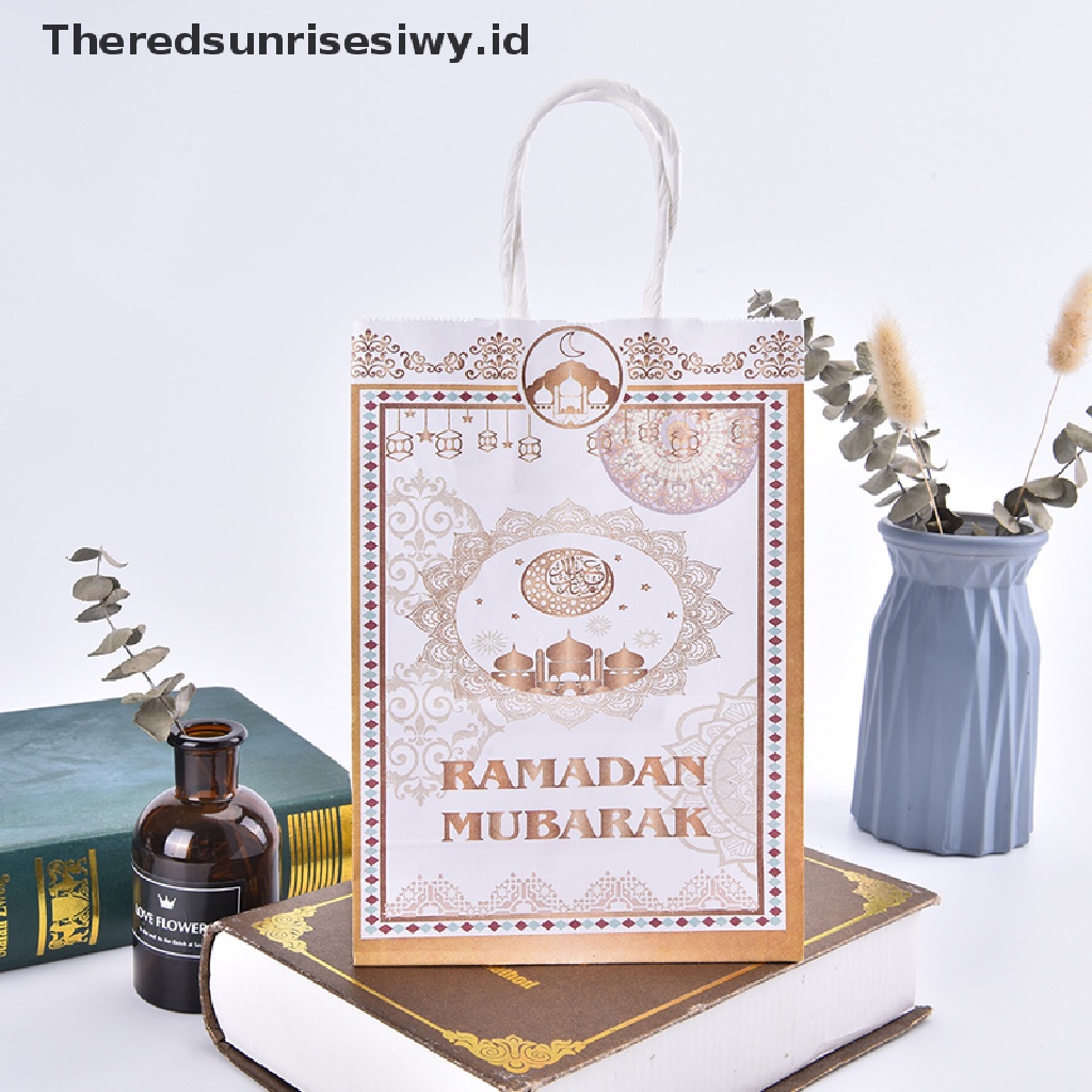 # Baju Lebaran # 6pcs/set Tas Bingkisan Kertas Eid Mubarak Ramadhan Favo r Bag Untuk Perlengkapan Pesta Gift~