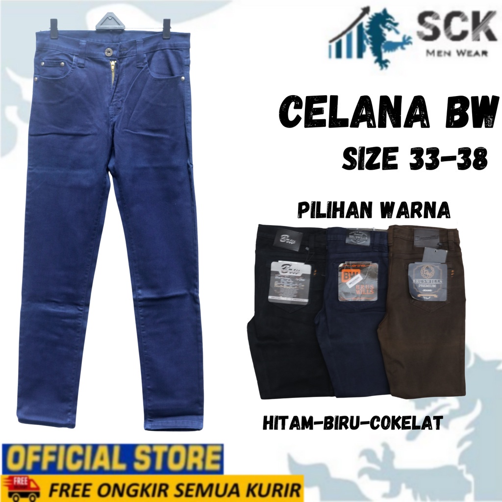 SCK - Celana Panjang Pria BW Jeans ukuran 32-38 / Celana Kerja Pria Basic - sckmenwear GROSIR