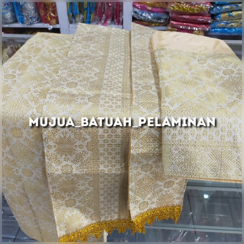 Songket Kain Samping Pria Plus Topi