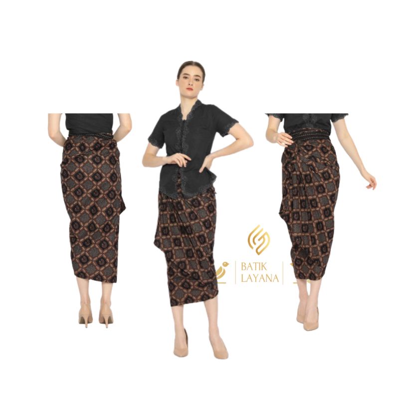 Bawahan Wanita Rok Lilit Motif Kawung Lawasan Premium