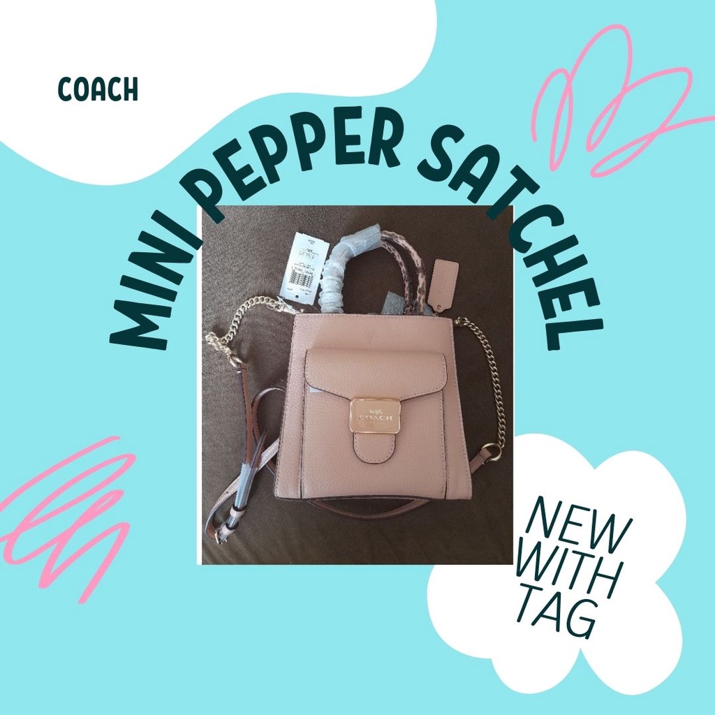 COACH MINI PEPPER PINK NWT