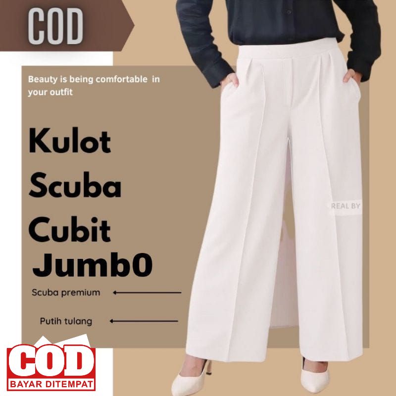 CELANA KULOT CUBIT SCUBA JUMBO CELANA WANITA BIGSIZE