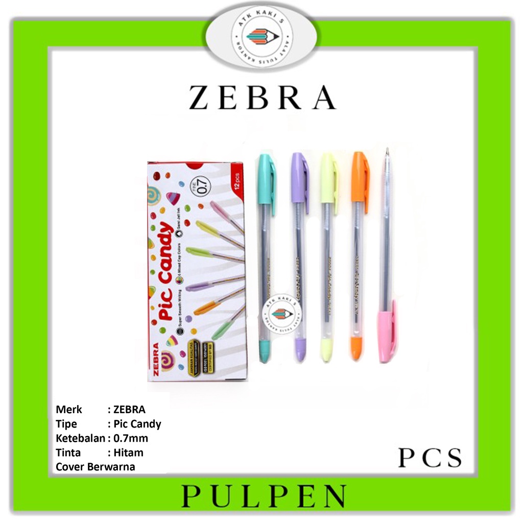 

ZEBRA - Pic Candy Pulpen 0.7 Hitam - Pcs