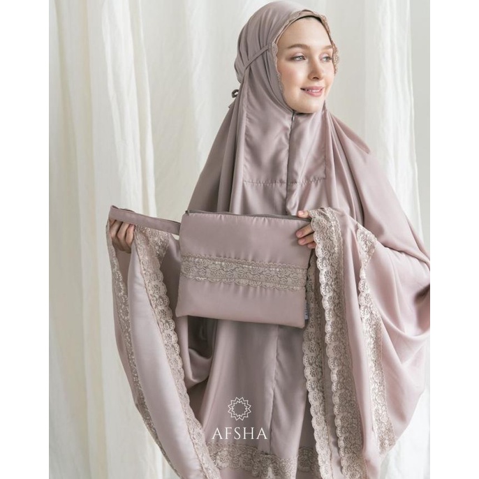 Mukena 2In1 Zahra Travel Zara Silk Hampers Sajadah Dan Box Afsha