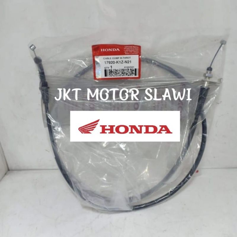 17920 k1z n21 kabel gas bawah pcx 160 asli honda