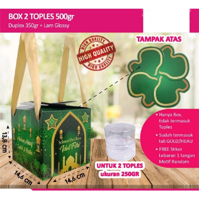 

Box kue kering 1toples hampers lebaran idul fitri