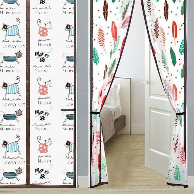 ❉ Tirai Magnet cm / Tirai Pintu Ruang AC / Anti Nyamuk / Semi Transparan PVC ☇