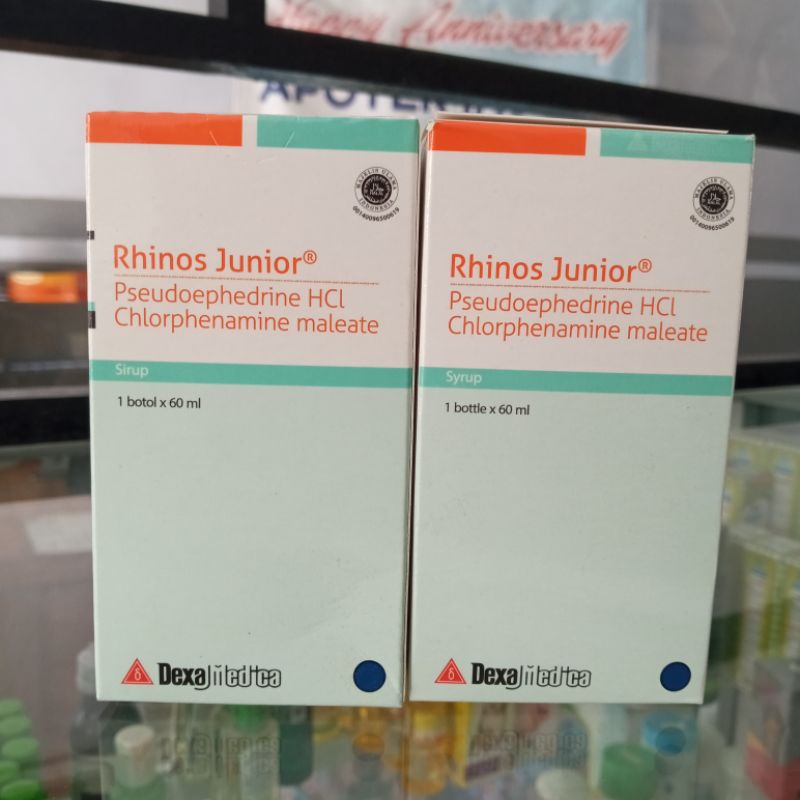 

RHINOS JUNIOR SIRUP 60ML - Obat Pilek Alergi Hidung tersumbat Bersin Bersin