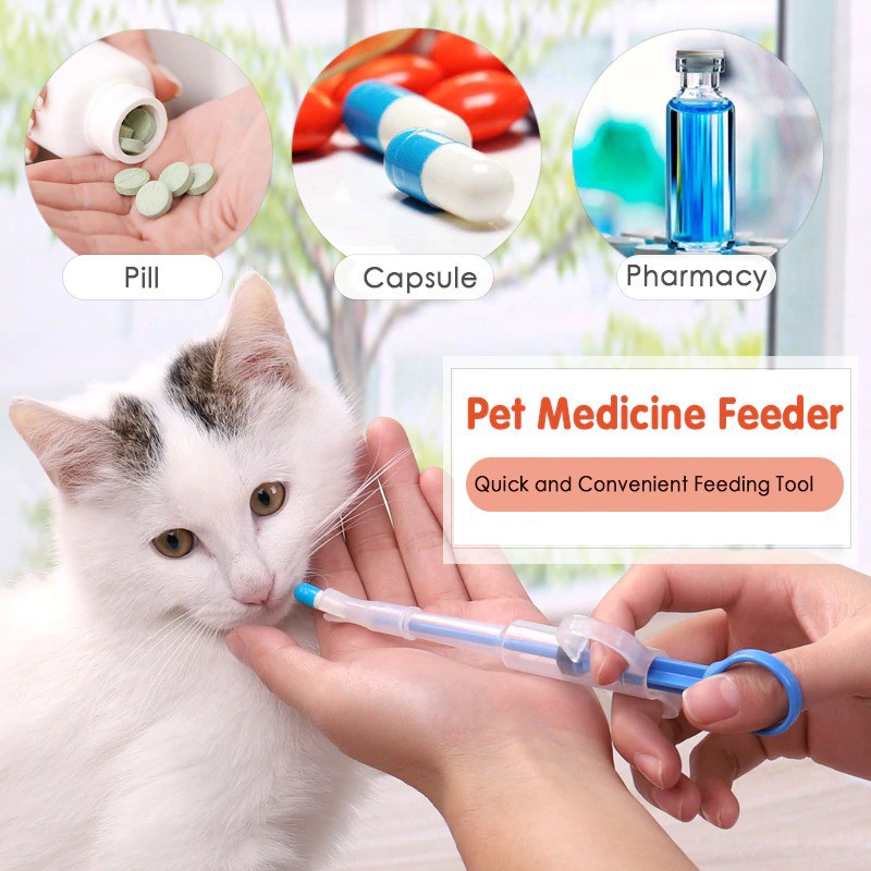Feeding Kit Pelontar Pil Tablet Anjing Kucing Alat Bantu Minum Obat Anjing Kucing Kelinci