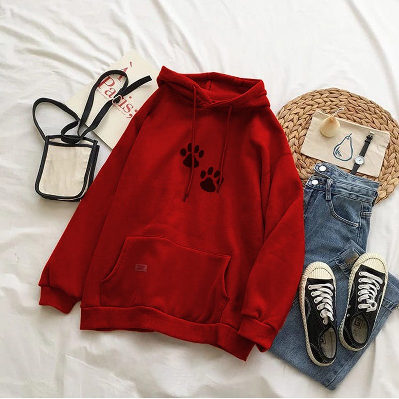 Parisdivarious Sweater Hoodie Jemper Double Tapak Bahan Fleece Size S - XXL (Pria &amp; Wanita)