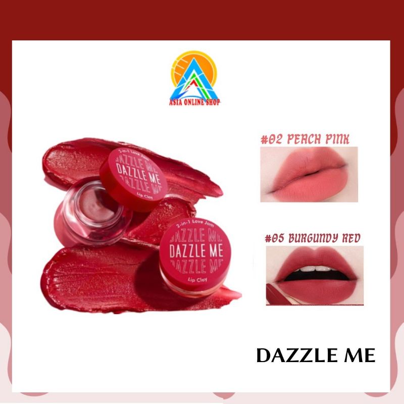 Dazzle me lipstic blush 2-in-1 Love Jam Lip Clay | lipstik blush multifungsi BPOM