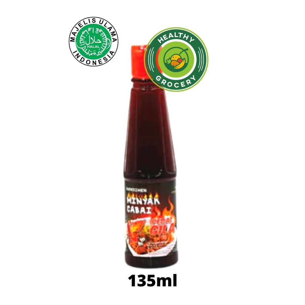 Javasuperfood  Minyak Cabai Pedas Gila / Minyak Cabai Mantul / Minyak Cabai Santuy 135ml / Minyak Cabe Pedas / JAVA SUPER FOOD