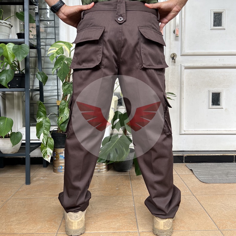 Celana PDL SATPAM/SECURITY coklat kehitaman