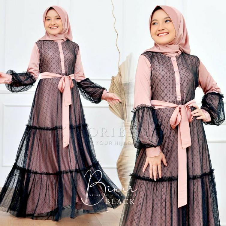 REKOMENDASI BINAR SYARI KIDS SET KHIMAR GAMIS ANAK USIA 8-10 TAHUN (L) 11-14 TAHUN (XL)TERBARU