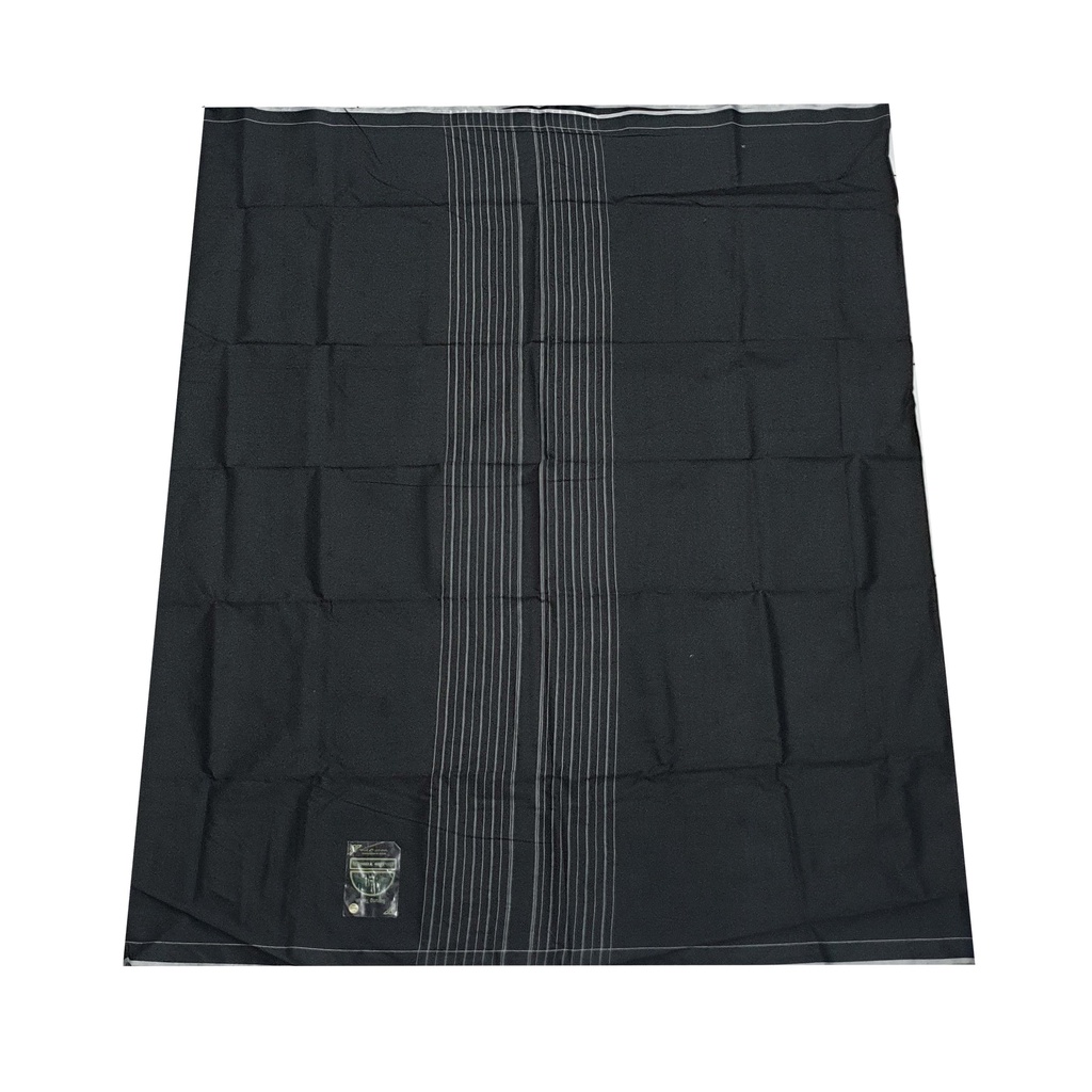 Sarung Gajah Towe Polos Hitam Tumpal / Sarung Dewasa Polos Hitam / Sarung THR Sarung Lebaran