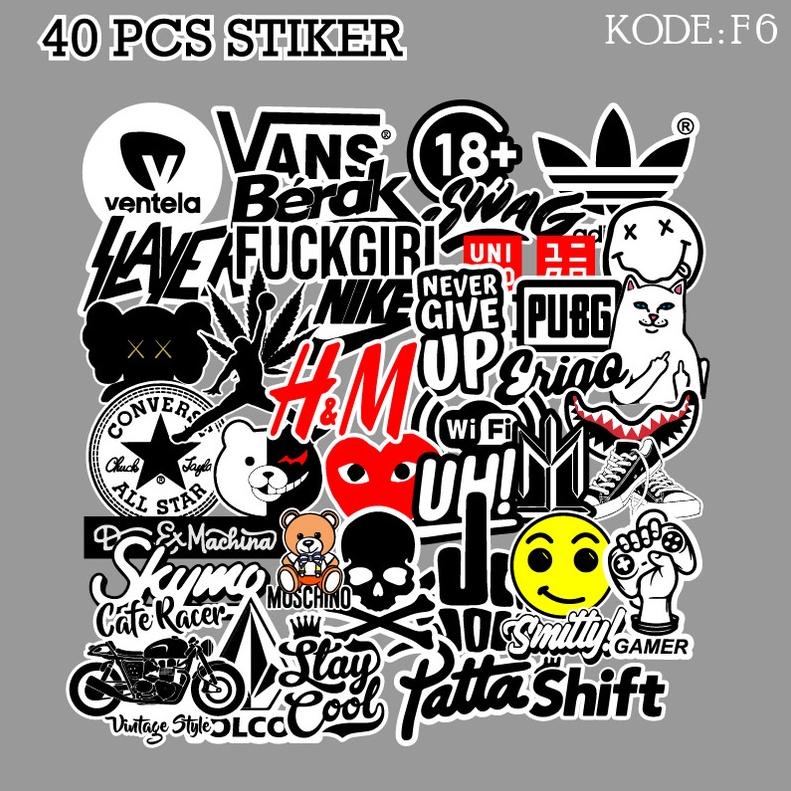 

S81 [ MAC ] 40 PCS STICKER RANDOM AESTHETIC LUCU UNTUK LAPTOP CASE TUMBLER - F6 PROMO