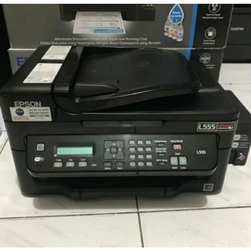 Printer Epson L555 Print Scan Copy Adf Wifi