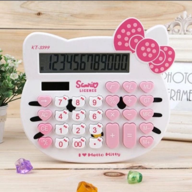 

Terlaris ✨ -Kalkulator Karakter Hello kitty Besar KT 3399 12 Digit Solar Sell- 2.2.23