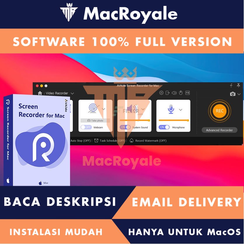 [MacOS] AVAide Screen Recorder for Mac Full Version Lifetime Full Garansi