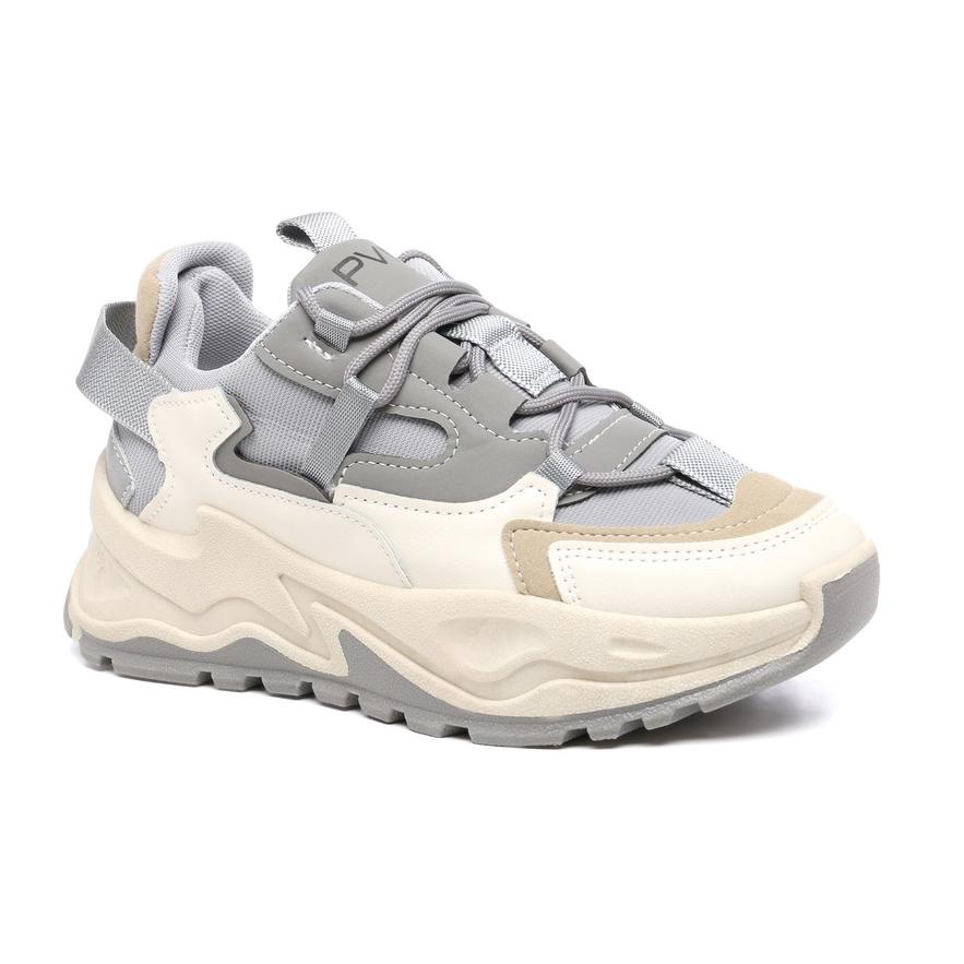 REKOMENDASI PVN Jungkook Sepatu Sneakers Wanita Sport Shoes Grey Krem 129