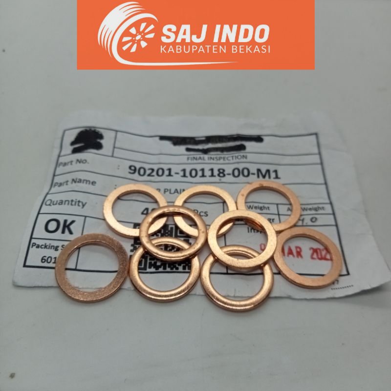 SaJ26 RING TEMBAGA ANTI BOCOR OLI M10BAUT 14 ORIGINAL