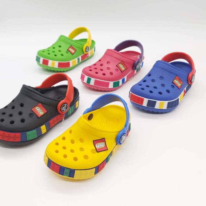 ✮ Crocs Crocs anak Crocs Lego Sandal Crocs Sandal Anak Sandal Karet Anak Crocs Kids Lego Original ❃