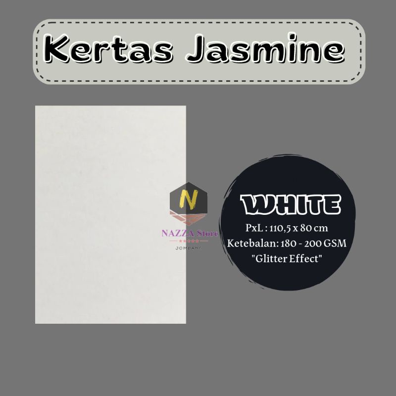 

Kertas Jasmine Glitter 110,5 x 80 cm isi 2 pcs