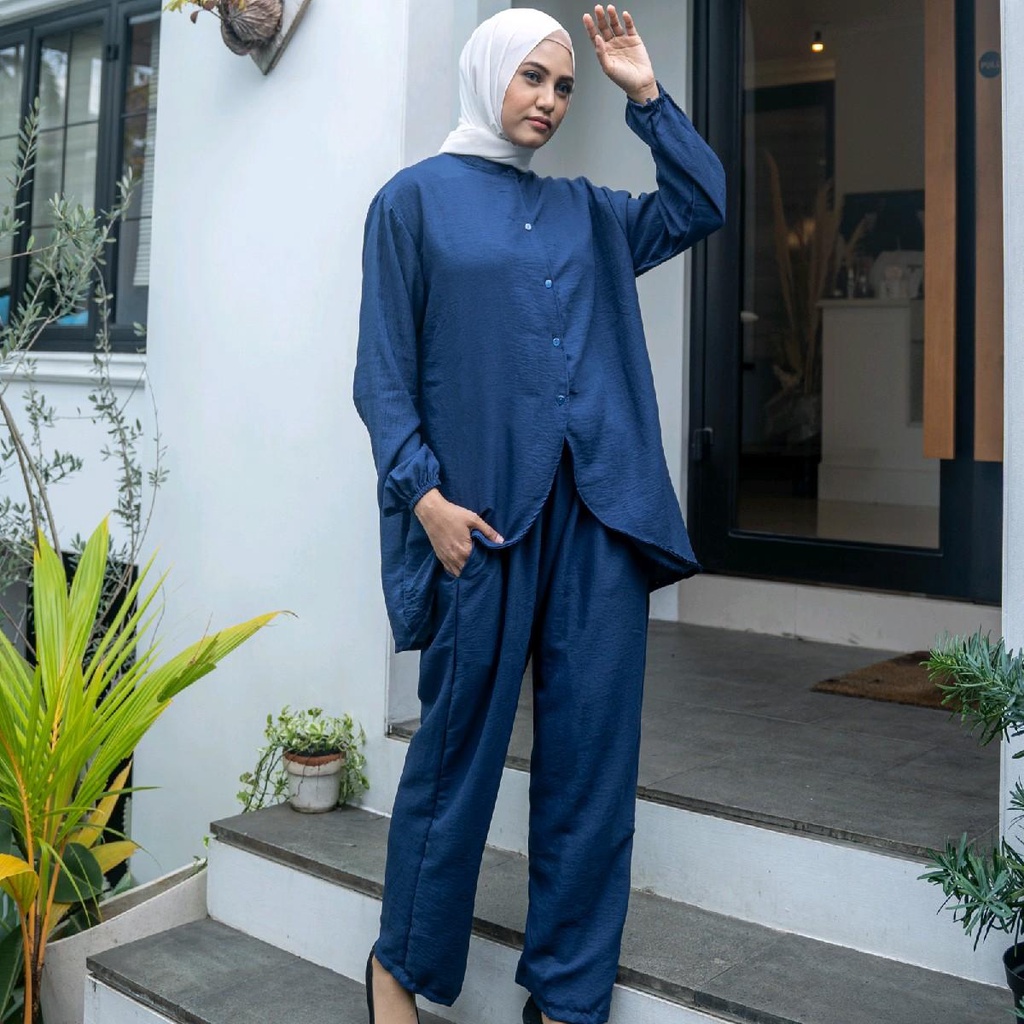 AVE Lita Set | Oneset Kancing Poliester Lengan Panjang