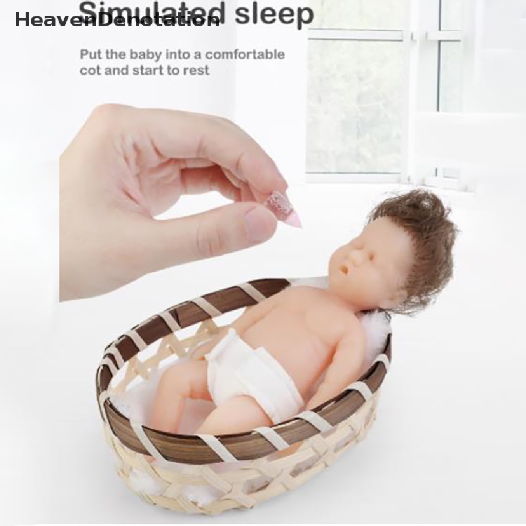 [HeavenDenotation] 12 cm Micro Preemie Full Silikon Baby Mini Reborn Boneka Anak Anti Stress Mainan HDV