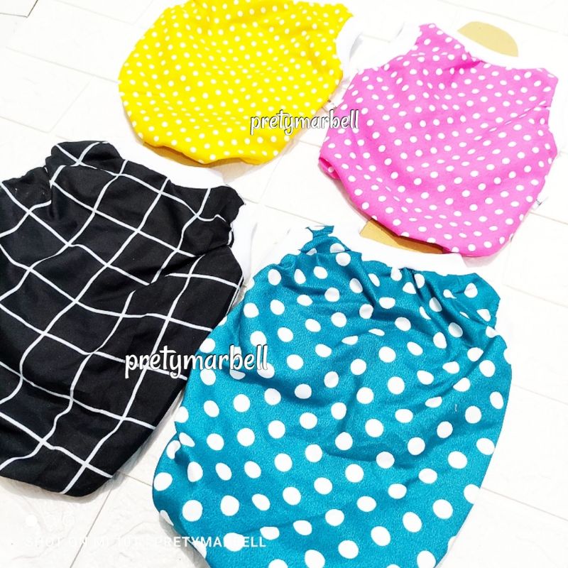 Baju Kaos Singlet Hewan Motif Polka Murah Meriah